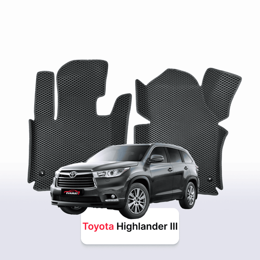 Fußmatten EVAMATS für Toyota Highlander 3. Generation 2013–2019, SUV, 7-Sitzer