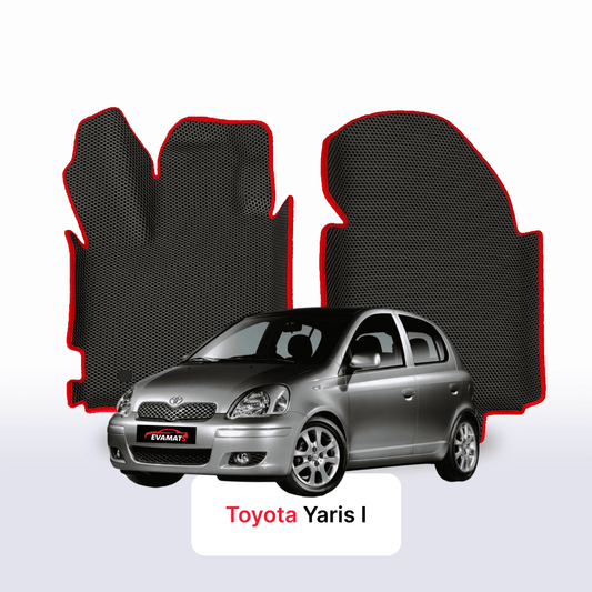 Fußmatten EVAMATS für Toyota Yaris 1 gen 1999-2005 jahr SCHÄGHECK 5 türer