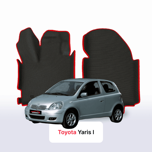 Fußmatten EVAMATS für Toyota Yaris 1 gen 1999-2005 jahr SCHÄGHECK 3 türer