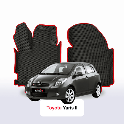 Fußmatten EVAMATS für Toyota Yaris 2 gen 2005-2012 jahr SCHÄGHECK 5 türer