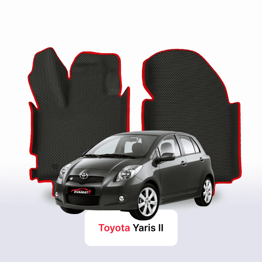 Fußmatten EVAMATS für Toyota Yaris 2 gen 2005-2012 jahr SCHÄGHECK 5 türer