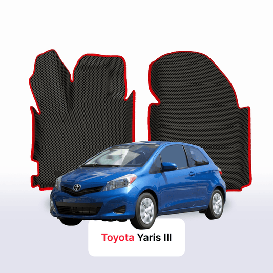 Fußmatten EVAMATS für Toyota Yaris 3 gen 2010-2020 jahr SCHÄGHECK 3 türer