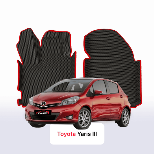 Fußmatten EVAMATS für Toyota Yaris 3 gen 2010-2020 jahr SCHÄGHECK 5 türer