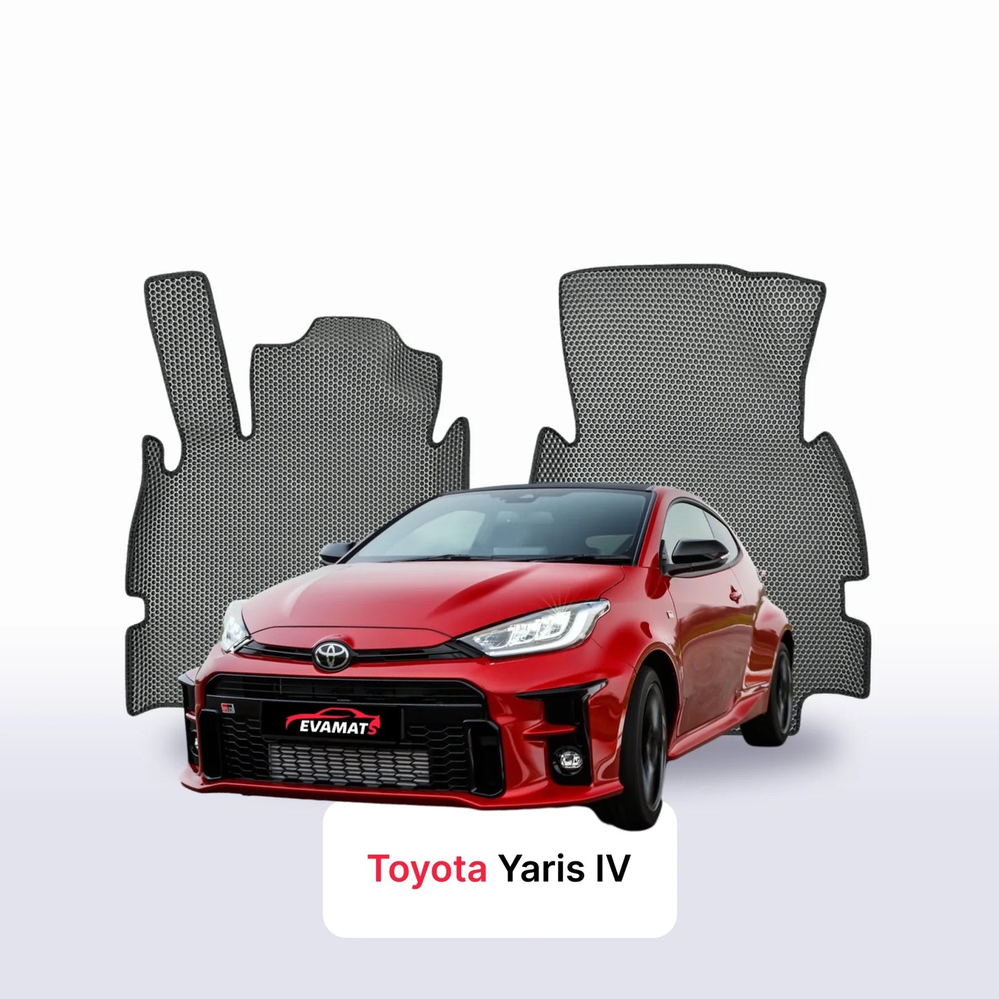 Fußmatten EVAMATS für Toyota Yaris 4 gen 2020-2027 jahr SCHÄGHECK 3 türer