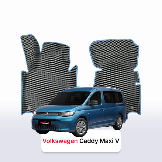 Fußmatten EVAMATS für Volkswagen Caddy Maxi V gen 2020-2028 jahr MINIVAN 7 sitzer