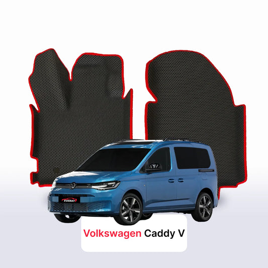 Fußmatten EVAMATS für Volkswagen Caddy V gen 2020-2028 jahr MINIVAN 5 sitzer
