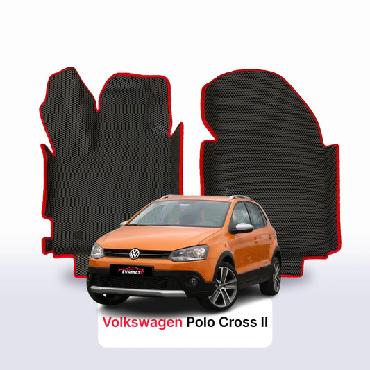 Fußmatten EVAMATS für Volkswagen Polo Cross II gen 2009-2017 jahr SCHÄGHECK 5 dzwi