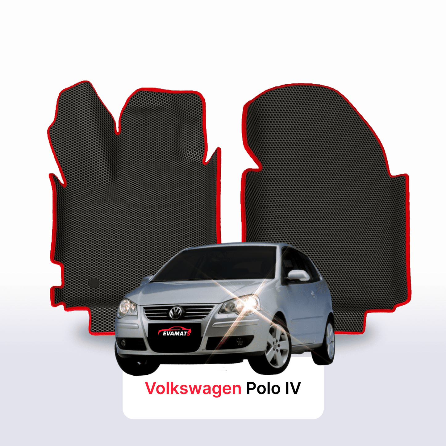 Fußmatten EVAMATS für Volkswagen Polo(MK4) IV gen 2001-2009 jahr SCHÄGHECK 3 türer