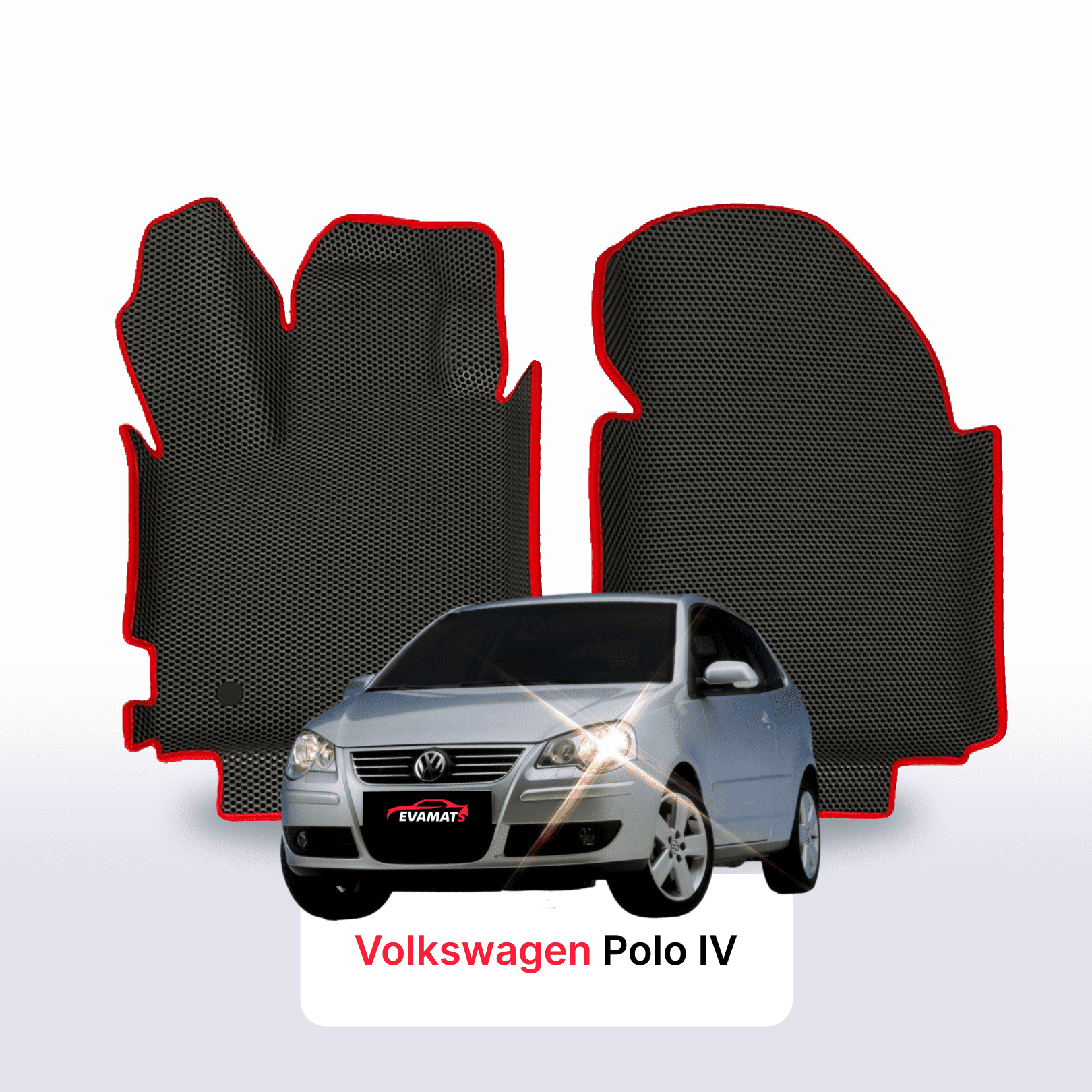 Fußmatten EVAMATS für Volkswagen Polo(MK4) IV gen 2001-2009 jahr SCHÄGHECK 3 türer