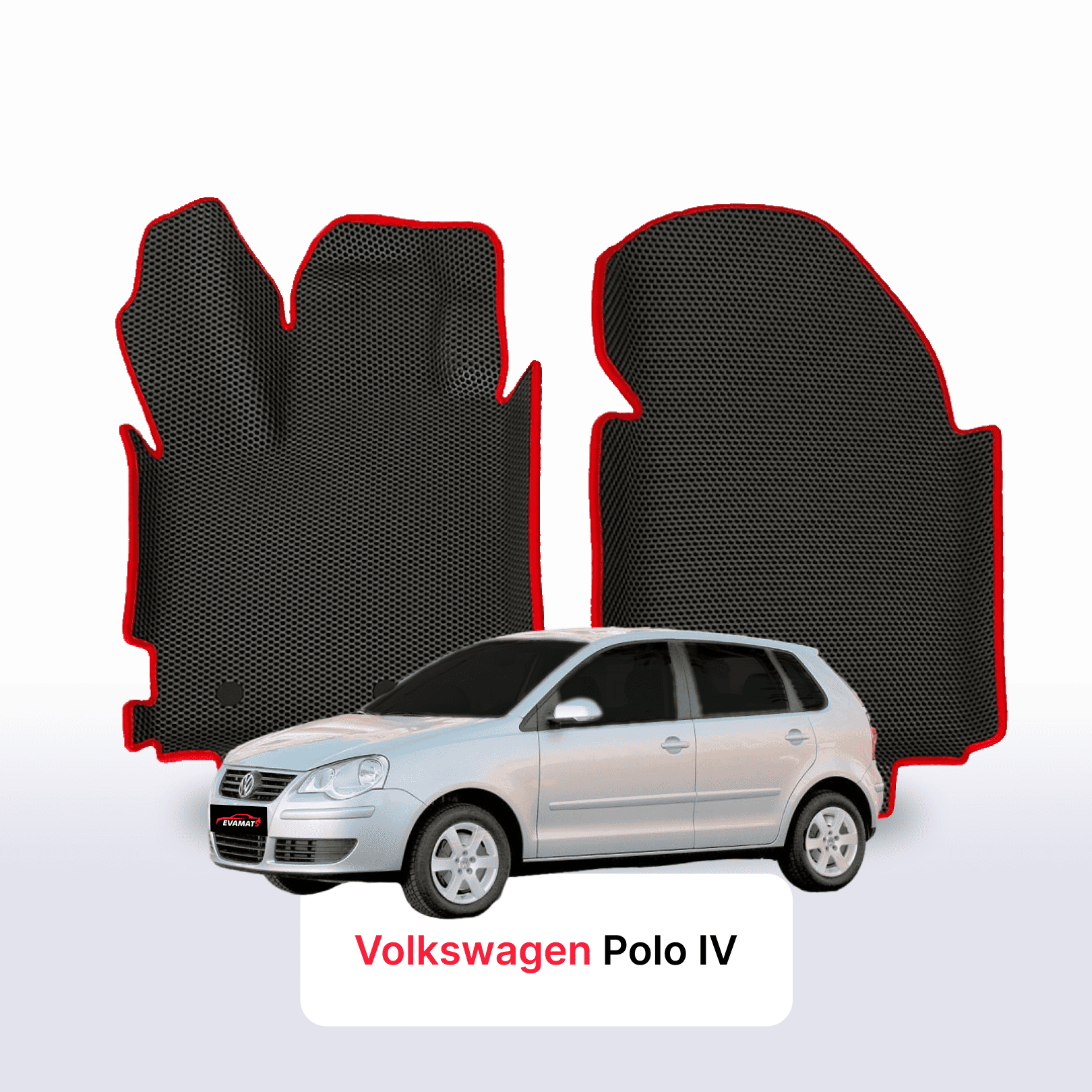 Fußmatten EVAMATS für Volkswagen Polo(MK4) IV gen 2001-2009 jahr SCHÄGHECK 5 türer