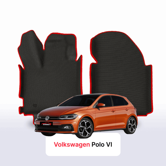 Fußmatten EVAMATS für Volkswagen Polo(MK6) VI gen 2017-2027 jahr SCHÄGHECK 5 türer