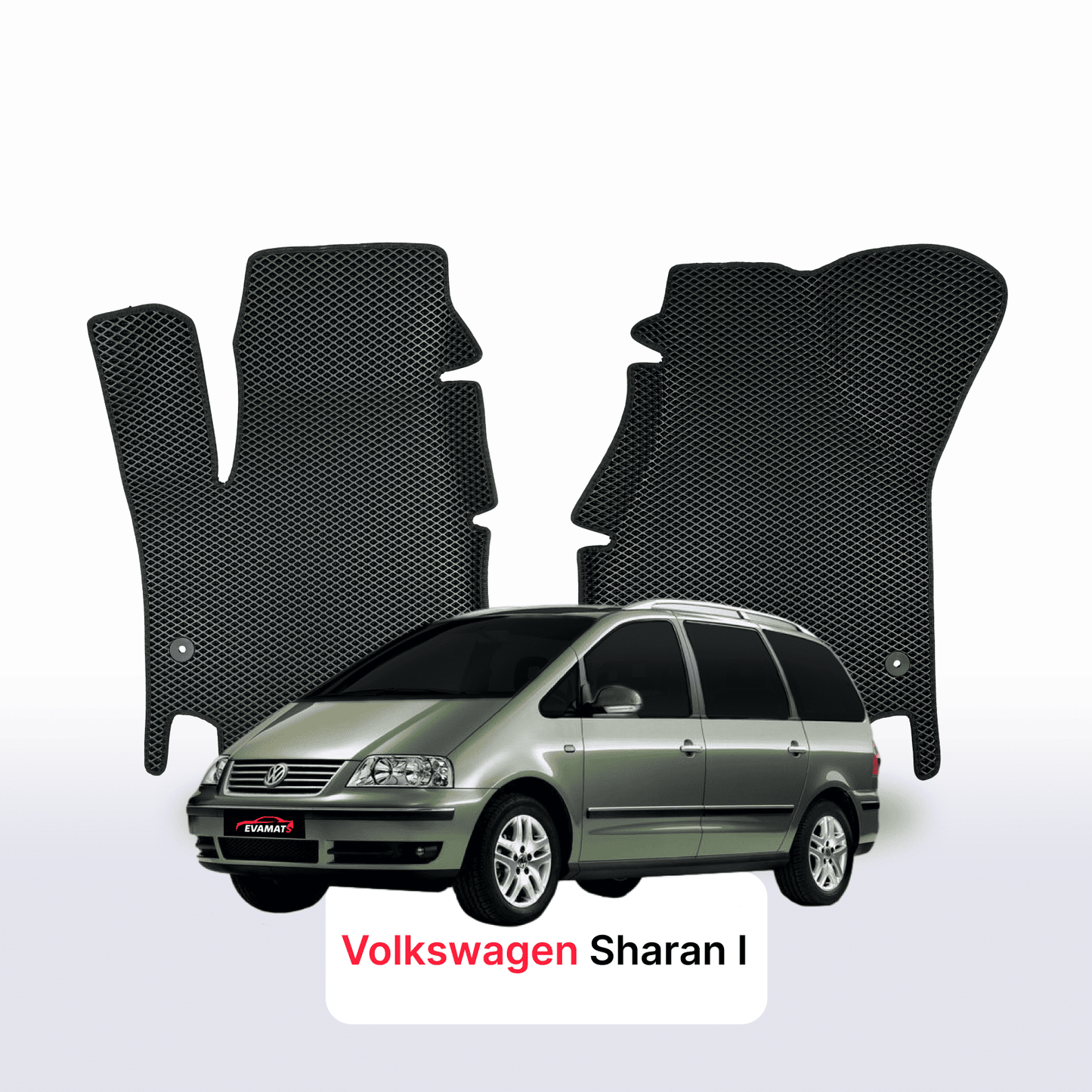 Fußmatten EVAMATS für Volkswagen Sharan facelift I gen 2000-2010 jahr MINIVAN