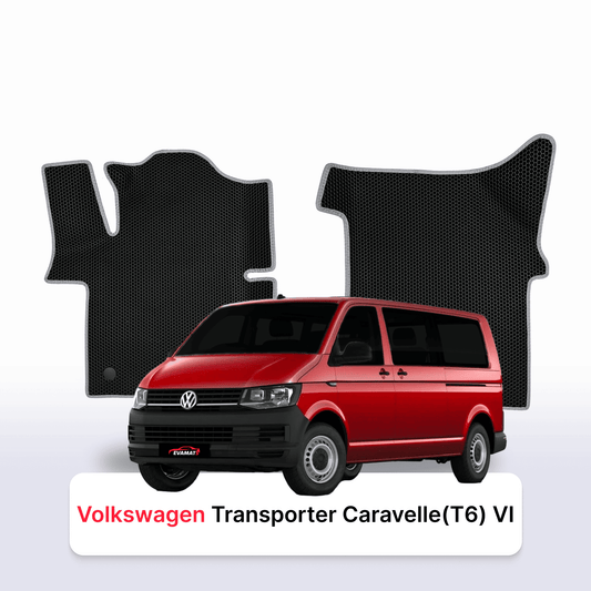 Fußmatten EVAMATS für Volkswagen Transporter Caravelle(T6) VI gen 2015-2026 jahr MINIVAN