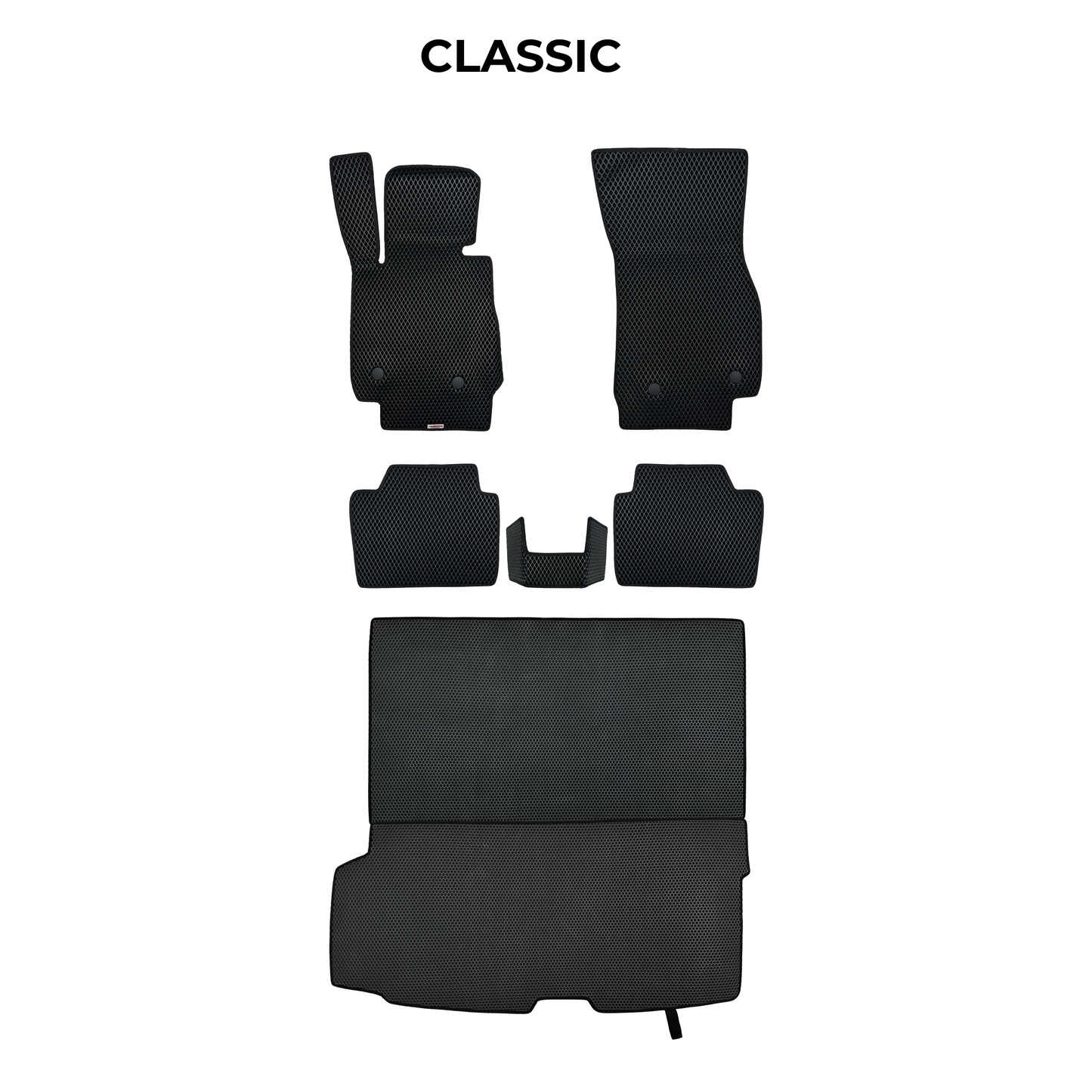 Fußmatten EVAMATS für Mitsubishi Pajero 3 Gen 1999–2006, SUV, 7-Sitzer