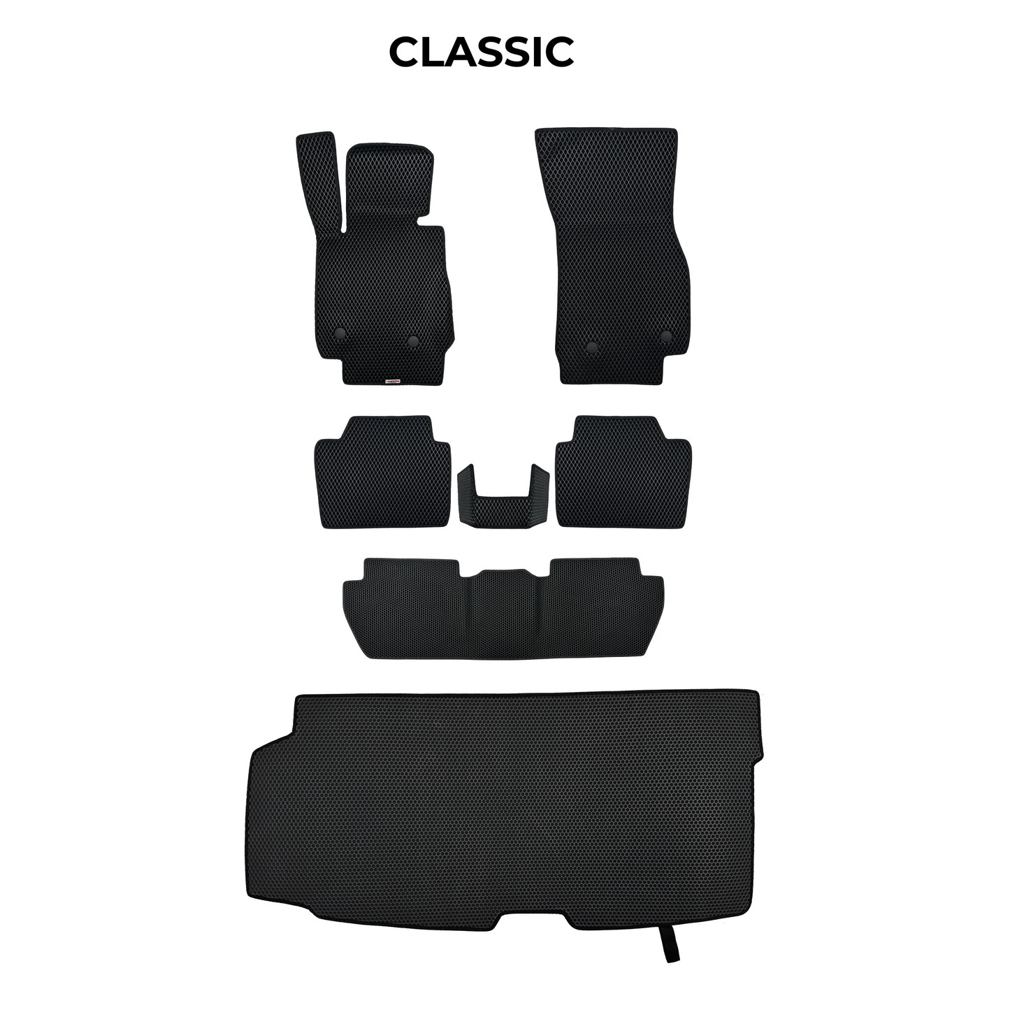 Fußmatten EVAMATS für Mitsubishi Pajero 3 Gen 1999–2006, SUV, 7-Sitzer