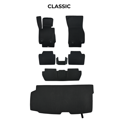 Fußmatten EVAMATS für Mitsubishi Pajero 3 Gen 1999–2006, SUV, 7-Sitzer